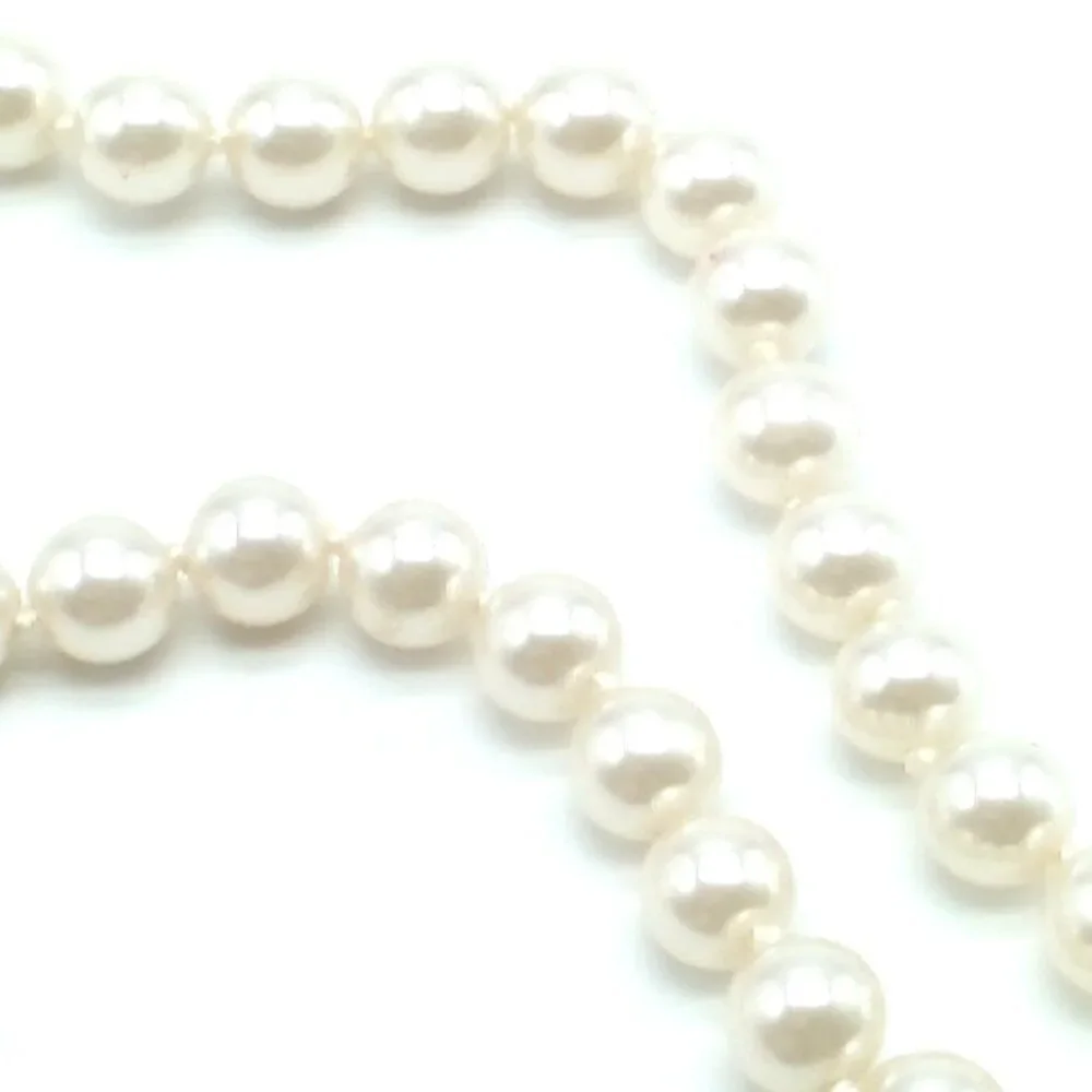 Single Strand Faux Pearl Bib Necklace 22